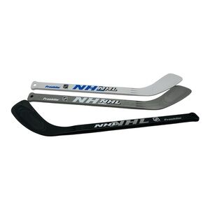 3- Wall Decor 20” Hockey Sticks NHL Franklin (Black, White & Gray) Sports